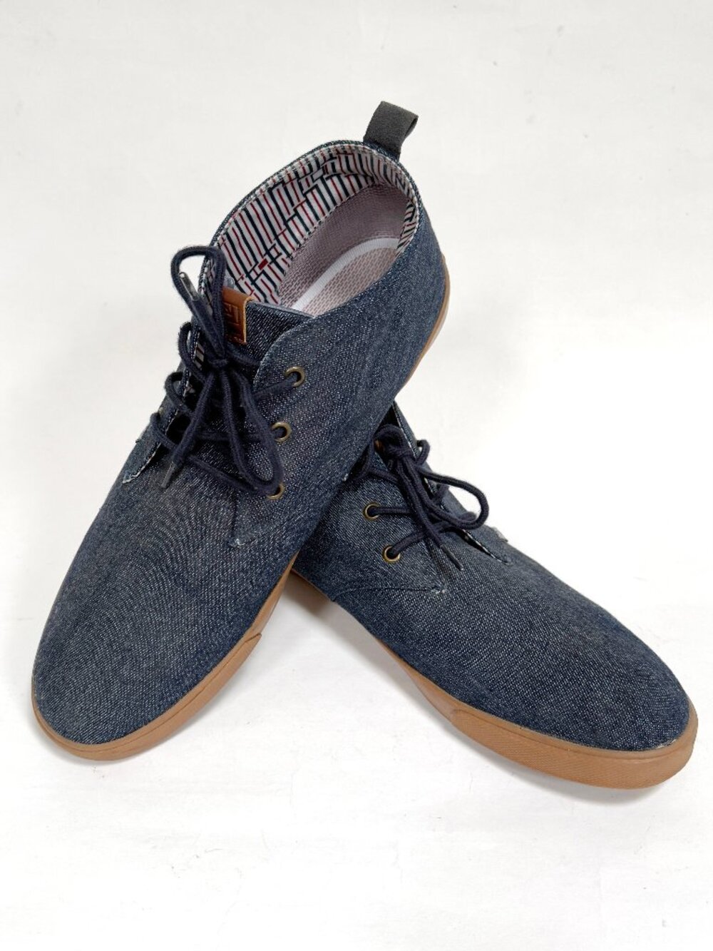 BEN SHERMAN Men's 15 Bristol Chukka Denim Blue Canvas Sneakers Causal Hipster